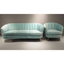 New Customized Design Hotel Furniture Loveseat Nordic Three Seater Fabric Lounge Sofa